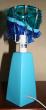 Lampe Vague bleue en verre soufflé et peint